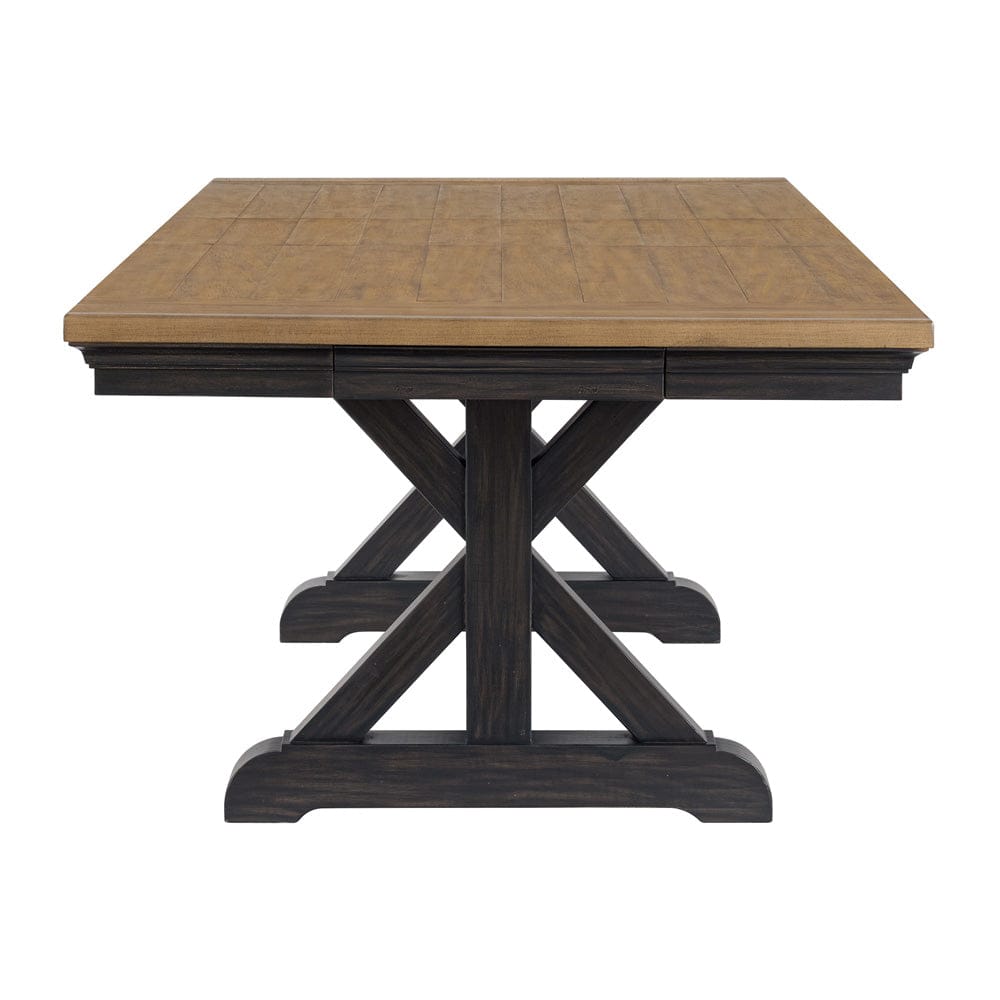 Picket House Furnishings -  Johnshaven Dining Table with 20" Leaf in Espresso and Brown - D-16670-8-DT view 3