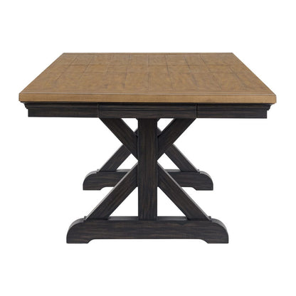 Picket House Furnishings -  Johnshaven Dining Table with 20" Leaf in Espresso and Brown - D-16670-8-DT view 3