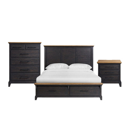 Picket House Furnishings -  Johnshaven  King Storage 3PC Bedroom Set in Espresso & Brown - B-16670-5-KSB-3PC view 1