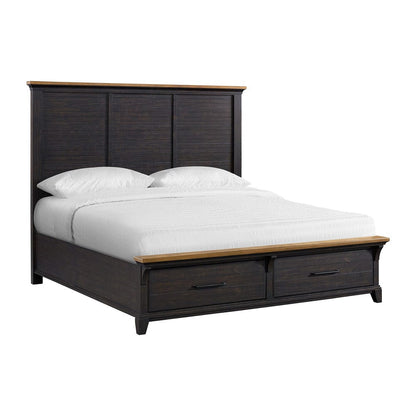 Picket House Furnishings -  Johnshaven  King Storage Bed in Espresso & Brown - B-16670-5-KSB view 1