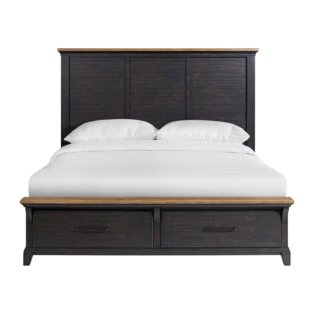 Picket House Furnishings -  Johnshaven  King Storage Bed in Espresso & Brown - B-16670-5-KSB view 2