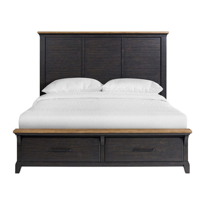 Picket House Furnishings -  Johnshaven  King Storage Bed in Espresso & Brown - B-16670-5-KSB view 2