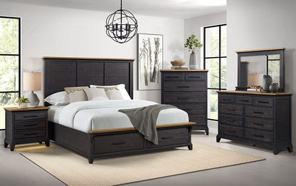 Picket House Furnishings -  Johnshaven  King Storage Bed in Espresso & Brown - B-16670-5-KSB view 5