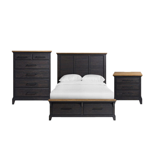 Picket House Furnishings -  Johnshaven  Queen Storage 3PC Bedroom Set in Espresso & Brown - B-16670-5-QSB-3PC view 1