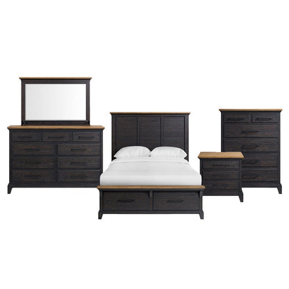 Picket House Furnishings -  Johnshaven  Queen Storage 5PC Bedroom Set in Espresso & Brown - B-16670-5-QSB-5PC view 1