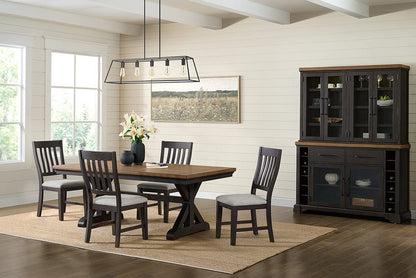 Picket House Furnishings -  Johnshaven Server and Hutch with LED Light in Espresso and Brown - D-16670-8-SVHT view 4