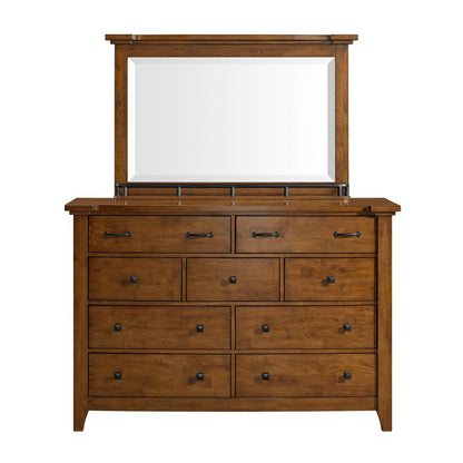 Picket House Furnishings - Joseph Dresser & Mirror Set in Chestnut - B-15580-5-DRMR view 2