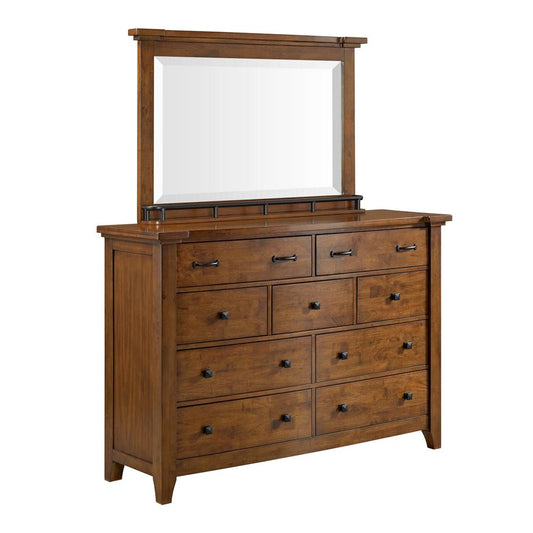 Picket House Furnishings - Joseph Dresser & Mirror Set in Chestnut - B-15580-5-DRMR veiw 1
