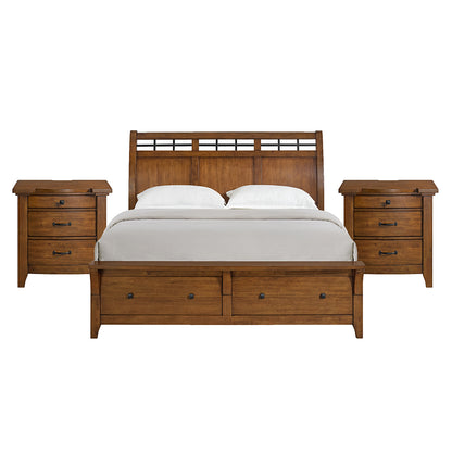 Picket House Furnishings - Joseph King Sleigh Storage 3PC Bedroom Set in Chestnut - B-15580-5-KSB-NS2 view 1