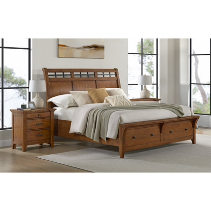 Picket House Furnishings - Joseph King Sleigh Storage 3PC Bedroom Set in Chestnut - B-15580-5-KSB-NS2 view 3
