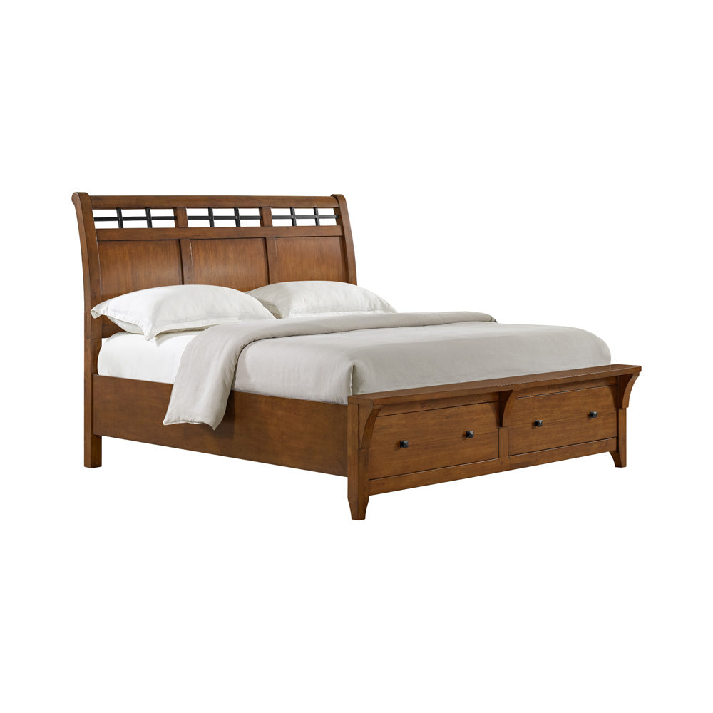 Picket House Furnishings - Joseph King Sleigh Storage 3PC Bedroom Set in Chestnut - B-15580-5-KSB-NS2 view 4