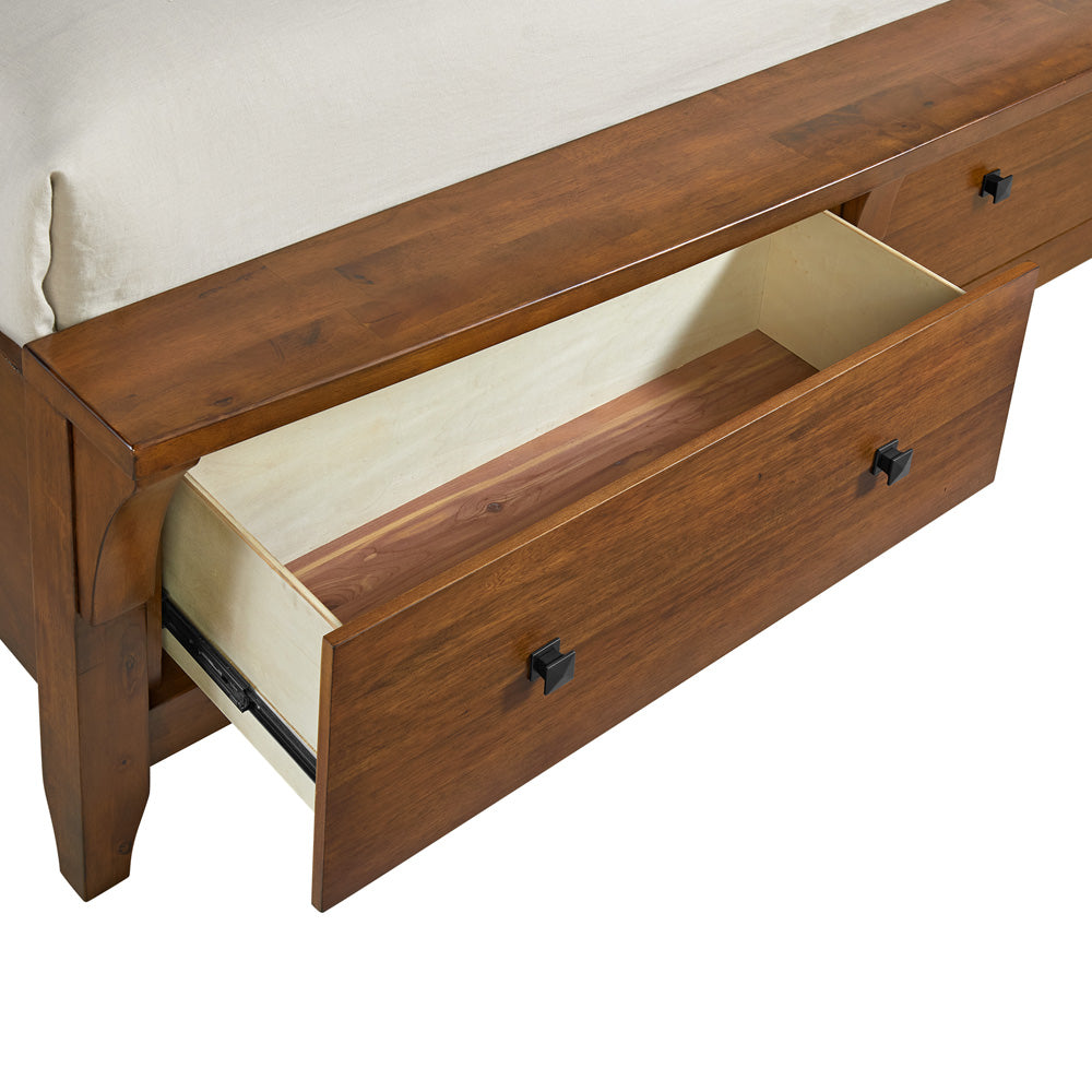 Picket House Furnishings - Joseph King Sleigh Storage 4PC Bedroom Set in Chestnut - B-15580-5-KSB-NSDR view 6