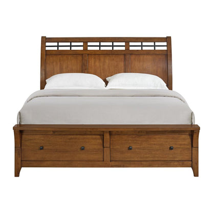 Picket House Furnishings - Joseph King Sleigh Storage Bed in Chestnut - B-15580-5-KSB view 2