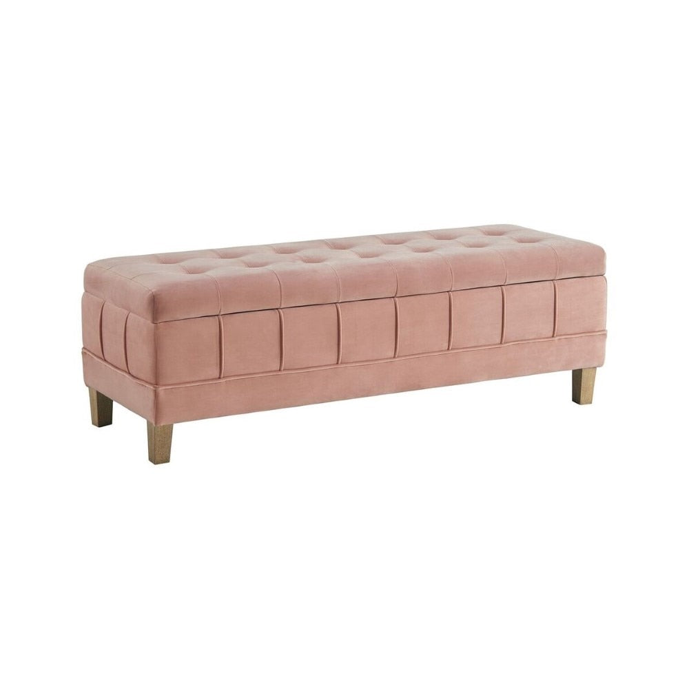 Picket House Furnishings - Jude Tufted Storage Ottoman In Blush - UCB1812001WWE veiw 1