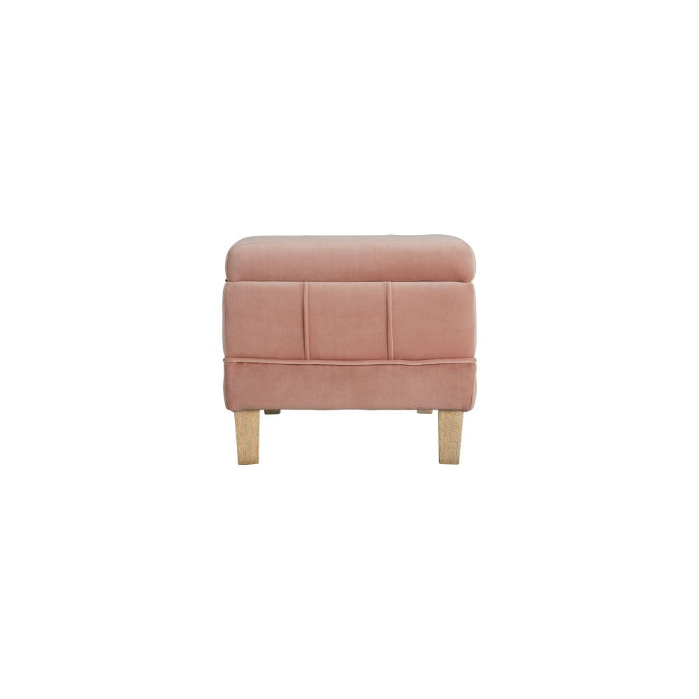 Picket House Furnishings - Jude Tufted Storage Ottoman In Blush - UCB1812001WWE veiw 4