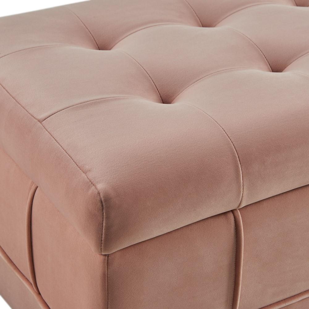 Picket House Furnishings - Jude Tufted Storage Ottoman In Blush - UCB1812001WWE veiw 7