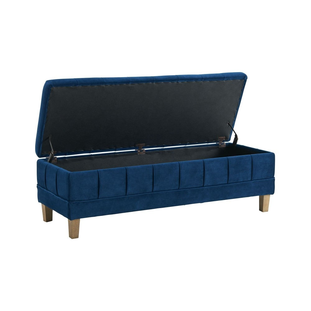 Picket House Furnishings - Jude Tufted Storage Ottoman In Cobalt - UCB1815001WWE veiw 2