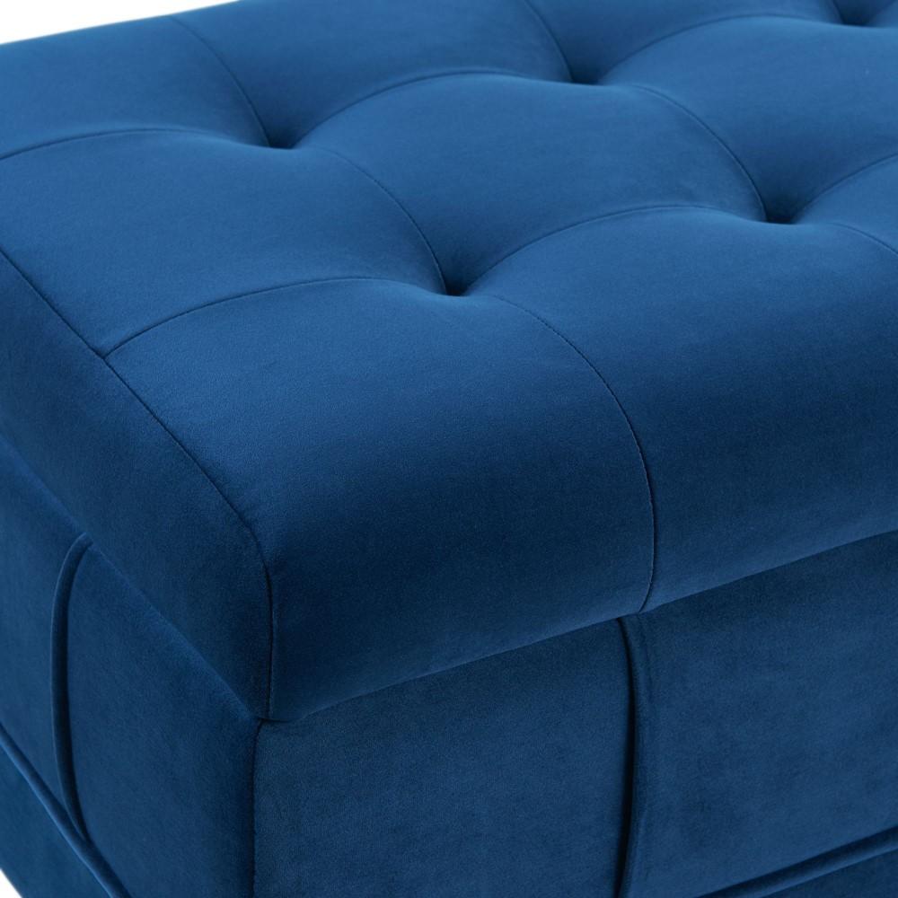 Picket House Furnishings - Jude Tufted Storage Ottoman In Cobalt - UCB1815001WWE veiw 7