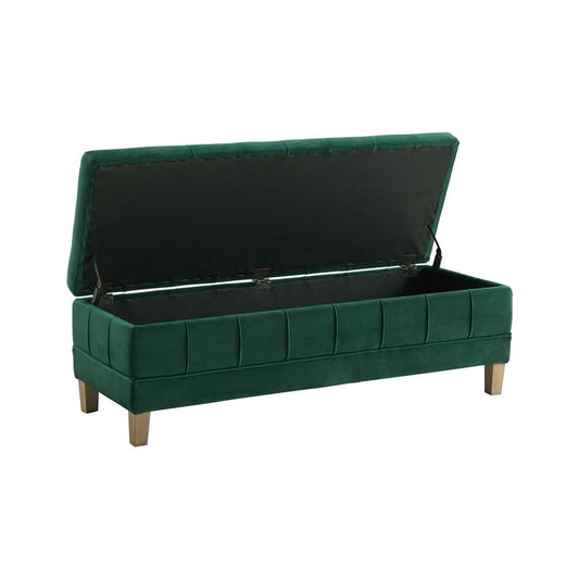 Picket House Furnishings - Jude Tufted Storage Ottoman In Evergreen - UCB1816001WWE veiw 2