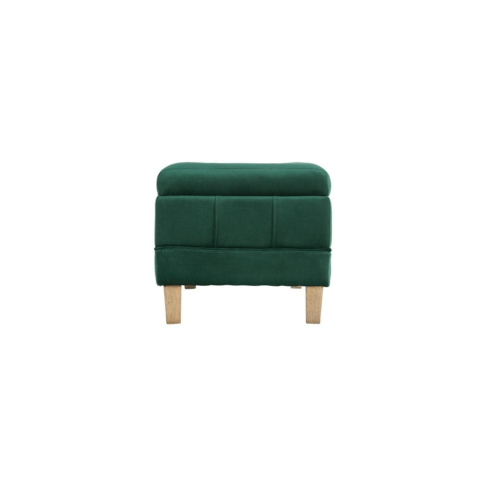 Picket House Furnishings - Jude Tufted Storage Ottoman In Evergreen - UCB1816001WWE veiw 4