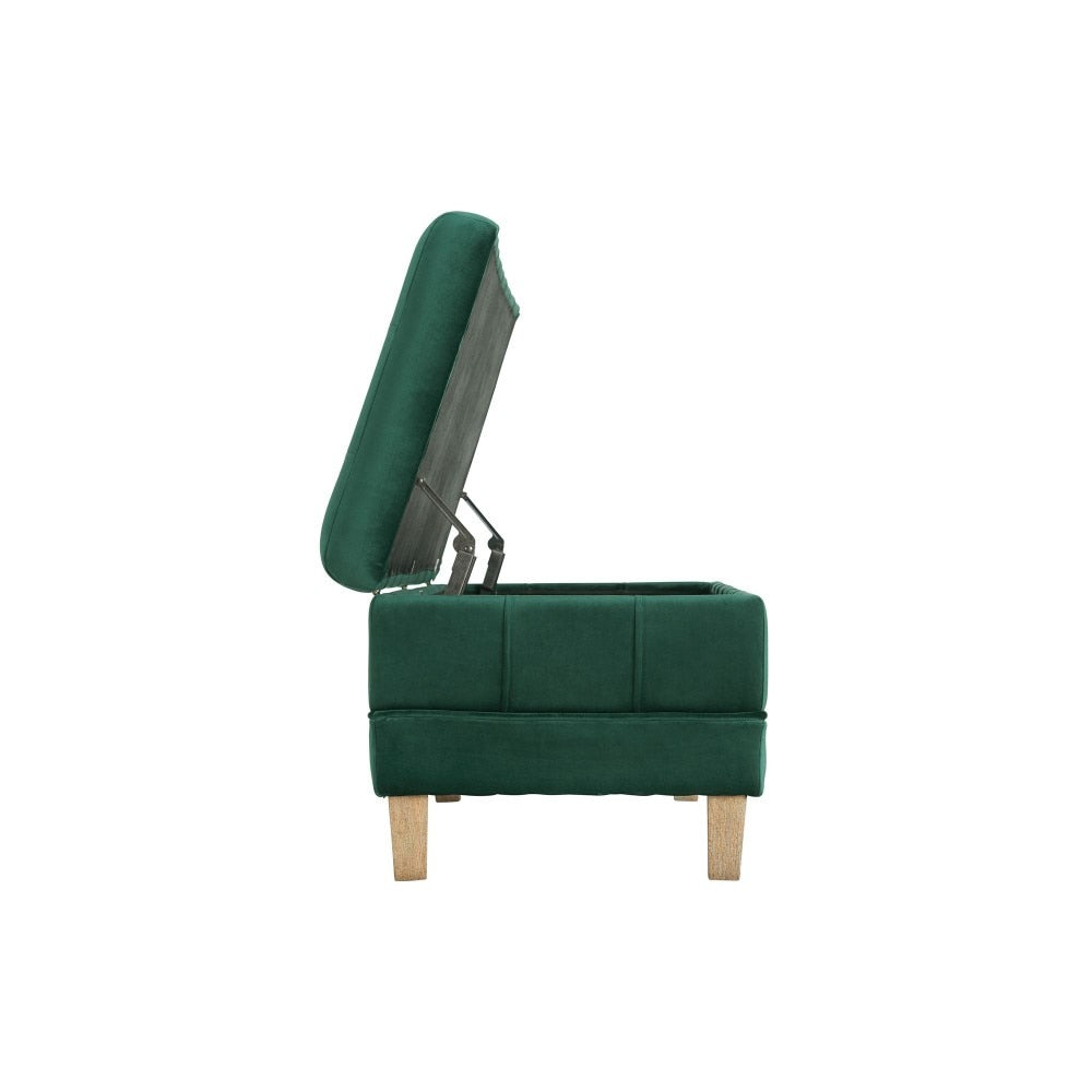 Picket House Furnishings - Jude Tufted Storage Ottoman In Evergreen - UCB1816001WWE veiw 5