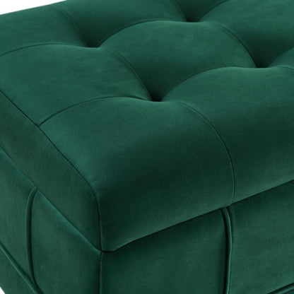 Picket House Furnishings - Jude Tufted Storage Ottoman In Evergreen - UCB1816001WWE veiw 8