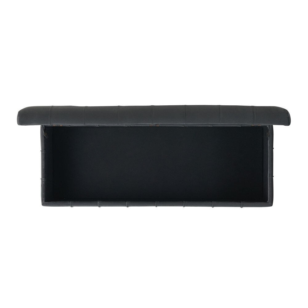 Picket House Furnishings - Jude Tufted Storage Ottoman In Gun Metal - UCB1819001WWE view 8