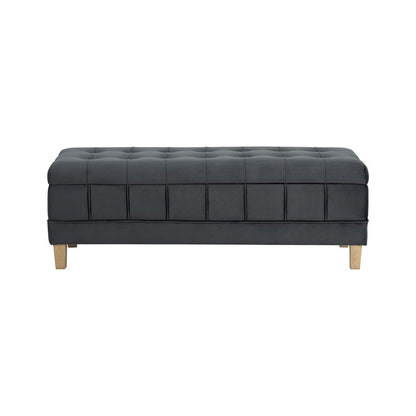 Picket House Furnishings - Jude Tufted Storage Ottoman In Gun Metal - UCB1819001WWE veiw 3