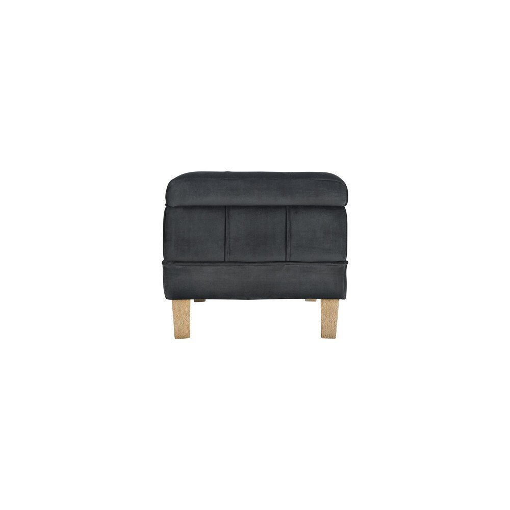 Picket House Furnishings - Jude Tufted Storage Ottoman In Gun Metal - UCB1819001WWE veiw 5