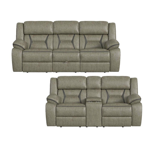Picket House Furnishings -  Kaoru 2PC Living Room Set in Corral Grey-Sofa & Loveseat - U-8490-9760-SL-2PC veiw 1