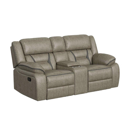 Picket House Furnishings -  Kaoru Motion Loveseat with Console in Corral Grey - U-8490-9760-285 veiw 1
