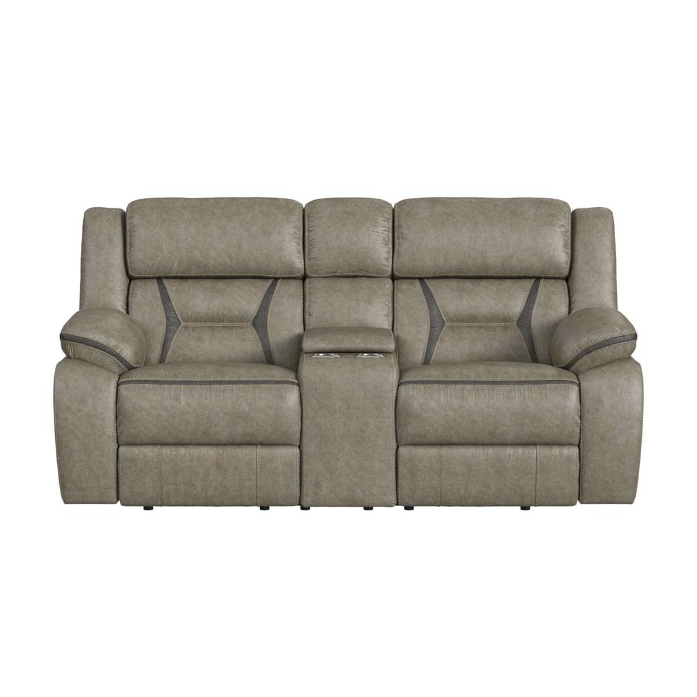 Picket House Furnishings -  Kaoru Motion Loveseat with Console in Corral Grey - U-8490-9760-285 veiw 2