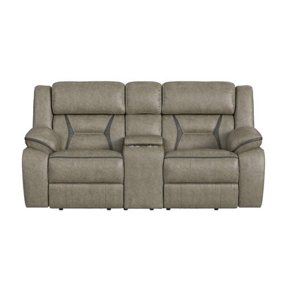 Picket House Furnishings -  Kaoru Motion Loveseat with Console in Corral Grey - U-8490-9760-285 veiw 2