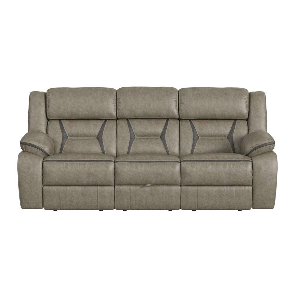 Picket House Furnishings -  Kaoru Motion Sofa with DDT, Drawer and PWS in Corral Grey - U-8490-9760-308D veiw 2