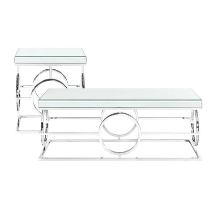 Picket House Furnishings - Katie 2PC Occasional Table Set in Chrome - CTPL1002PC veiw 1