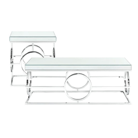 Picket House Furnishings - Katie 2PC Occasional Table Set in Chrome - CTPL1002PC veiw 1