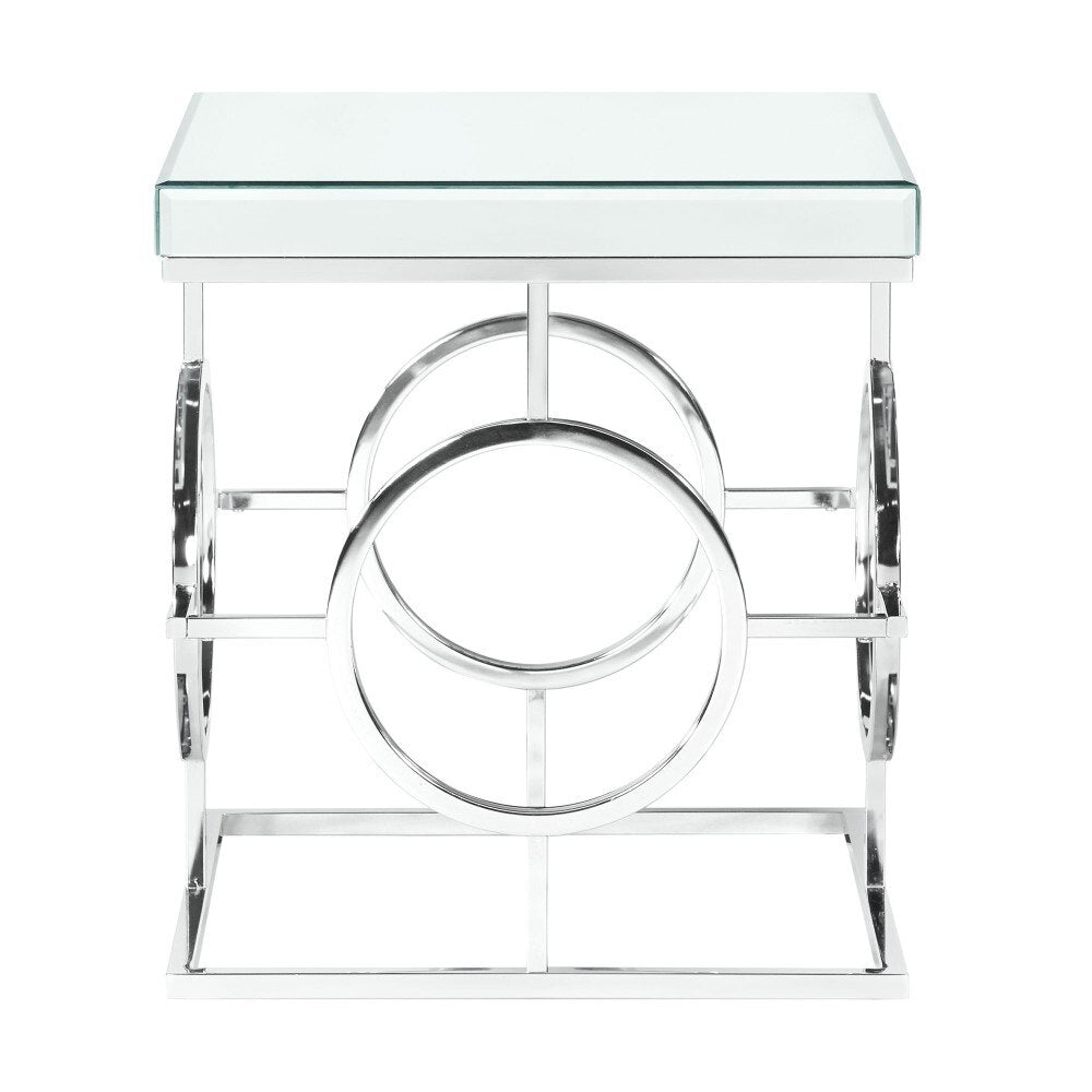 Picket House Furnishings - Katie 2PC Occasional Table Set in Chrome - CTPL1002PC veiw 5