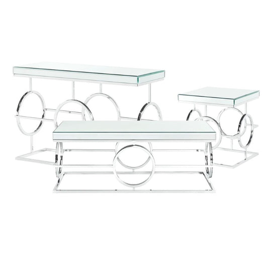 Picket House Furnishings - Katie 3PC Occasional Table Set in Chrome - CTPL1003PC veiw 1