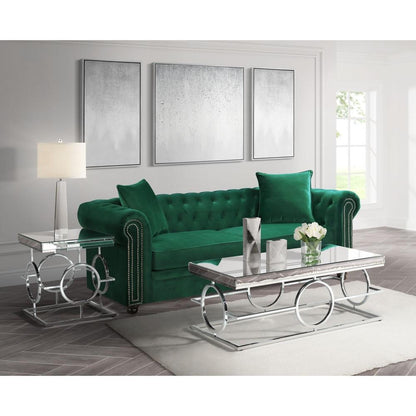 Picket House Furnishings - Katie Rectangle Mirrored Coffee Table in Chrome - CTPL100CT veiw 8