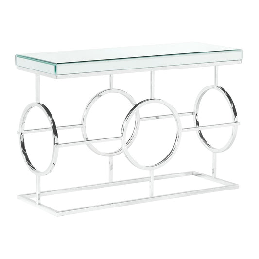Picket House Furnishings - Katie Rectangle Mirrored Sofa Table in Chrome - CTPL100STE veiw 1