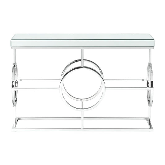 Picket House Furnishings - Katie Rectangle Mirrored Sofa Table in Chrome - CTPL100STE veiw 2