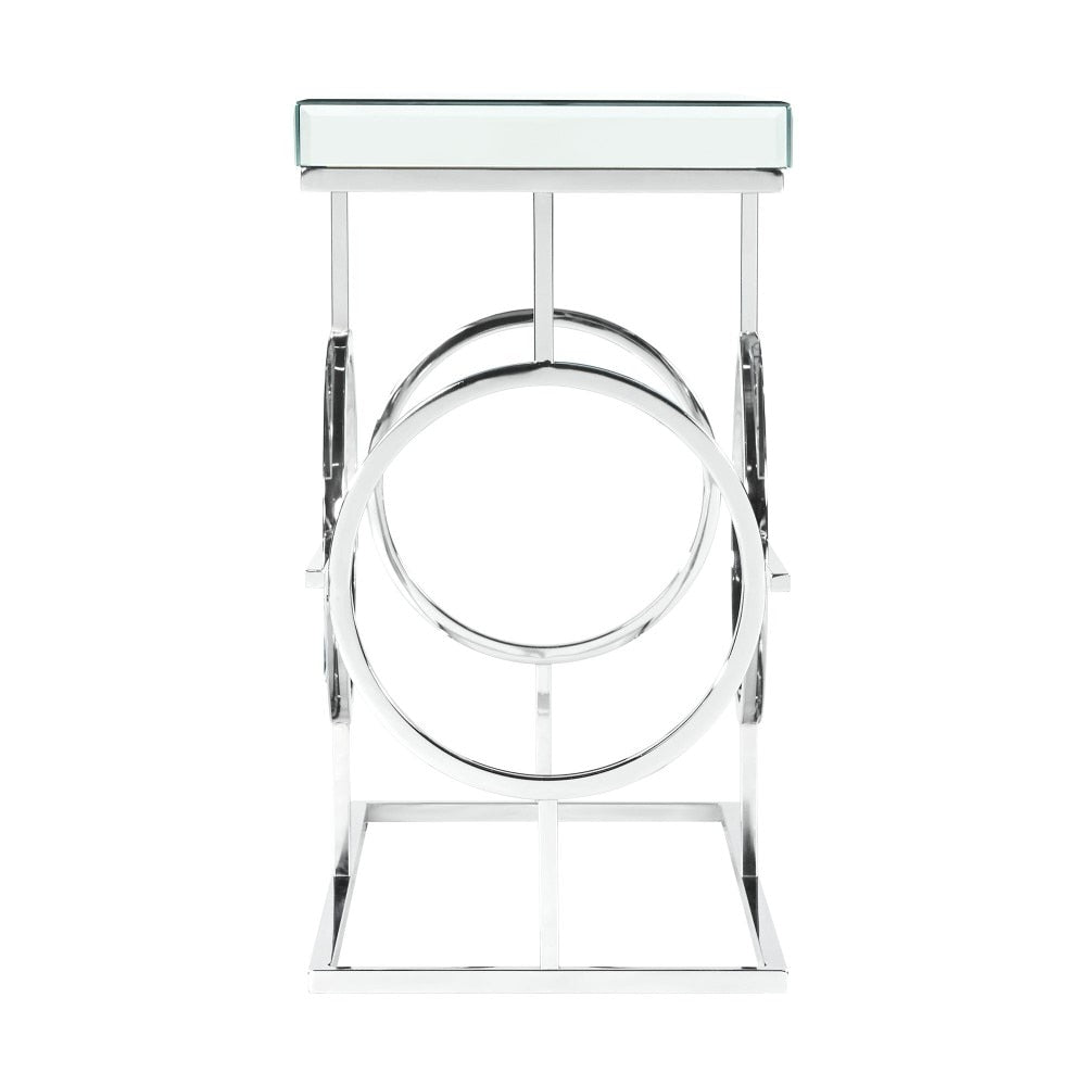 Picket House Furnishings - Katie Rectangle Mirrored Sofa Table in Chrome - CTPL100STE veiw 3