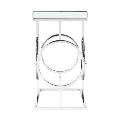 Picket House Furnishings - Katie Rectangle Mirrored Sofa Table in Chrome - CTPL100STE veiw 3