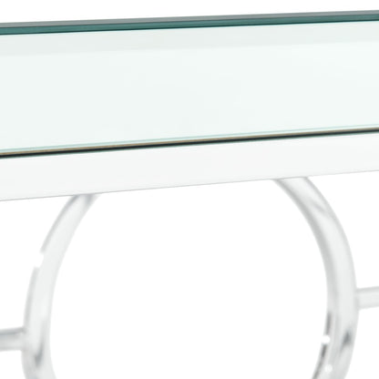 Picket House Furnishings - Katie Rectangle Mirrored Sofa Table in Chrome - CTPL100STE veiw 5