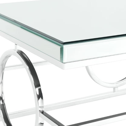 Picket House Furnishings - Katie Square Mirrored End Table in Chrome - CTPL100ET veiw 3