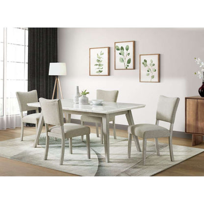 Picket House Furnishings - Kean  5PC Dining Set in White with Table and Four Chairs - D-1270-B5PC veiw 2