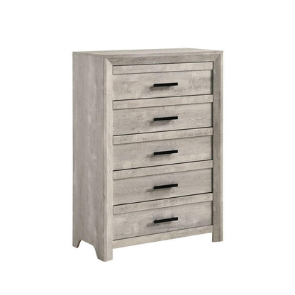 Picket House Furnishings - Keely 5-Drawer Chest in White - EL700CH veiw 1