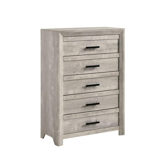 Picket House Furnishings - Keely 5-Drawer Chest in White - EL700CH veiw 1