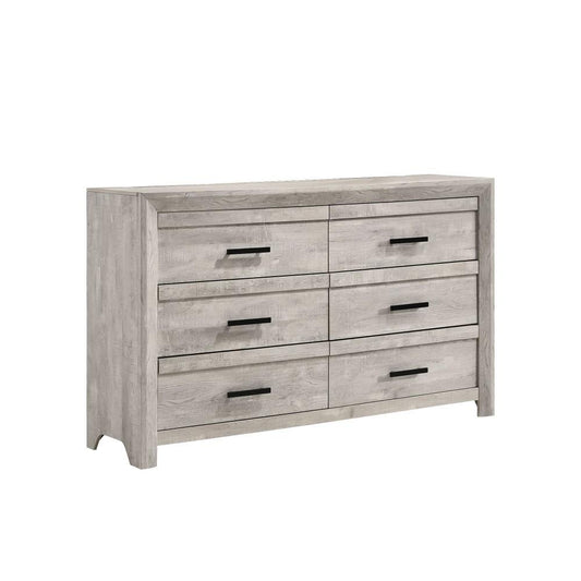 Picket House Furnishings - Keely 6-Drawer Dresser in White - EL700DR veiw 1