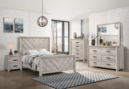 Picket House Furnishings - Keely King Panel 5PC Bedroom Set in White - EL700KB5PC veiw 2